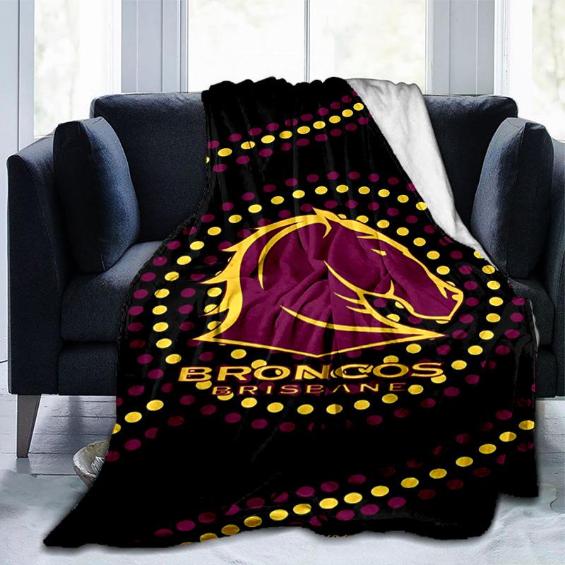Brisbane Broncos Decke Geeignet für Sofas, Betten, Büros und Camping - Perfektes Geschenk für Halloween Weihnachten