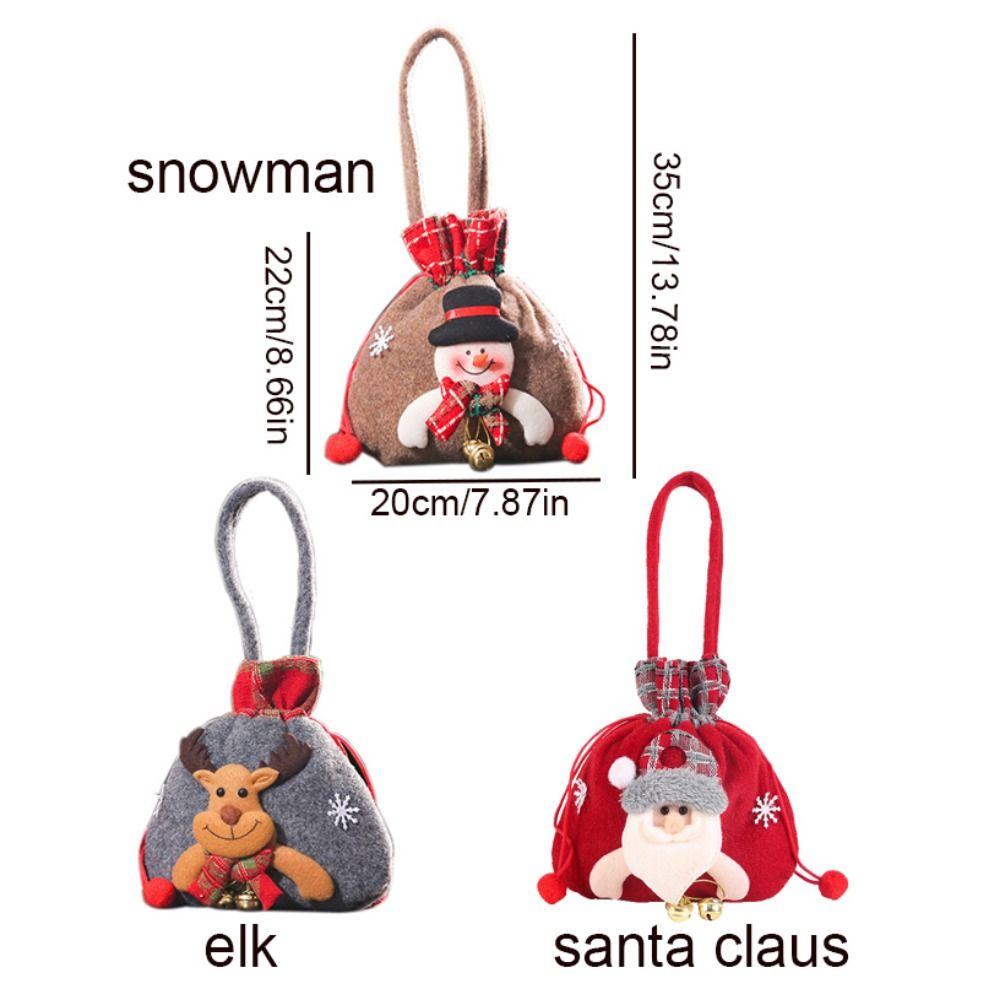 Weihnachtsmann/Schneemann/Elch Weihnachtsgeschenk Schneemann Puppe Tasche Cartoon Weihnachtsmann Geschenktasche Feiertag
