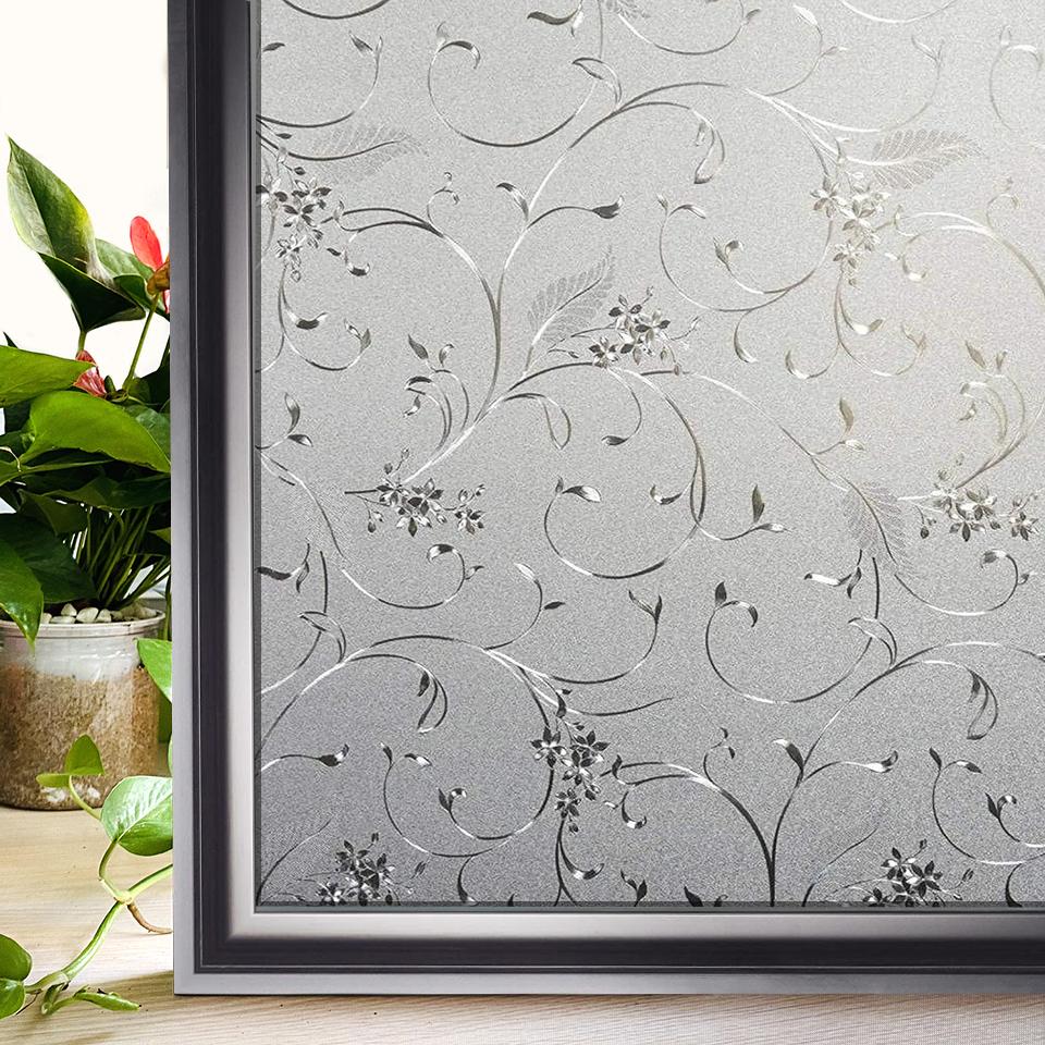 

Конфиденциальные оконные пленки без клея, статическая клейкая стеклянная пленка для декоративной ванной комнаты, гостиной, кухни, арендной квартиры, радуга 30x100 cm