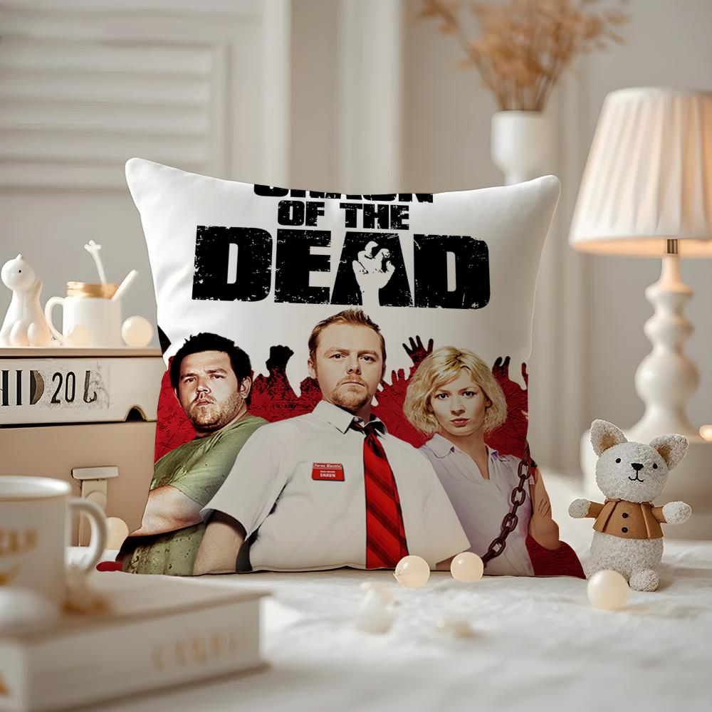 Shaun Of The Dead Cushion Cover Pattern Printed Pillowcase For Living Room Sofa Cushion Cover & Bedroom Decor