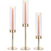 European Style Electroplated Glass Candlestick for Weddings, Birthdays, and Parties