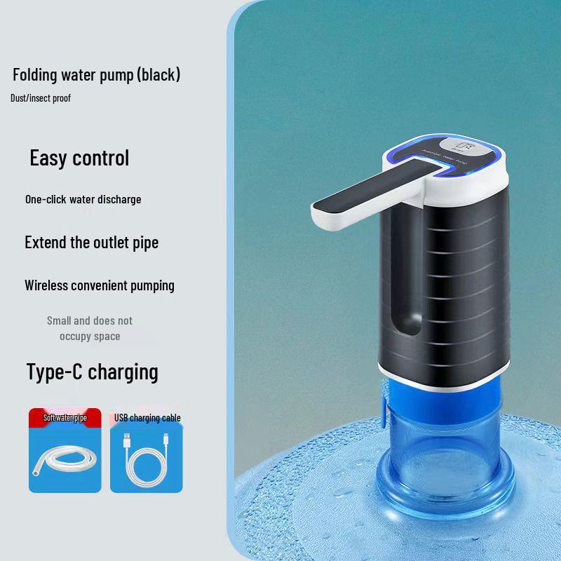 Electric Folding Water Dispenser: Automatic Rechargeable Hand Pump for Bottled Water