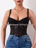European-American Lace Corset Bodysuit