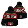 49er Team 2025 Autumn/Winter Wool Pom-Pom Knit Hat - Warm Embroidered Couple Style