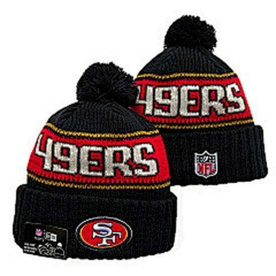 49er Team 2025 Autumn/Winter Wool Pom-Pom Knit Hat - Warm Embroidered Couple Style