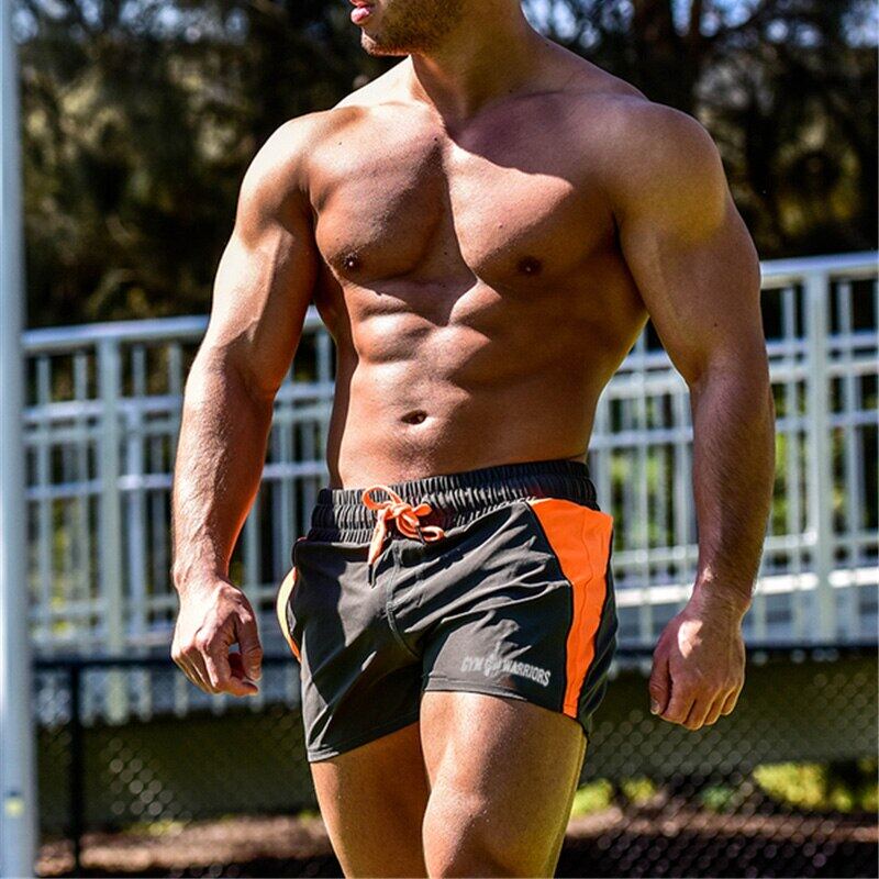 Muscleguys Mens Short Shorts gym Training Wear Sports basic quick Dry Fit 4 Colors instock male Beash Swimming fashion Bottom Shorts