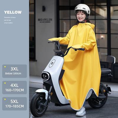 Raincoat Electric Battery Motorcycle Unisex Long Raincoat Full Body Rainproof Single Riding Poncho
