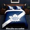 Toronto Maple Leafs Design Bett Bettwäsche Set 1 Bettbezug + 2 Kissenbezüge Weich Atmungsaktiv Haushalt Bettwäsche