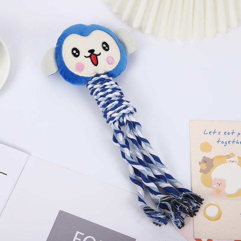 Dog & Cat Chewing Toys: Bite-Resistant Cotton Rope Knots for Interactive Play and Boredom Relief