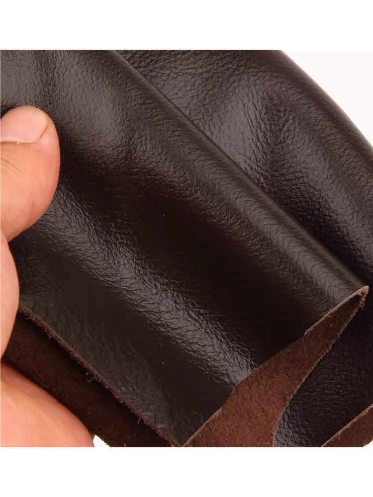 1.0mm thick dark brown top layer cowhide leather material for car seats, door panels, oily retro sofa cushions, whole piece of l