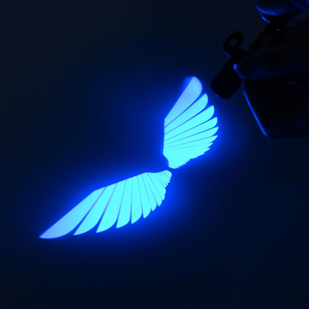 2Pcs Angel Wings Licht Motorrad modifizierte LED dekorative Willkommen Flügel Laser Umgebungsatmosphäre Lampe Projektion 12V 24V