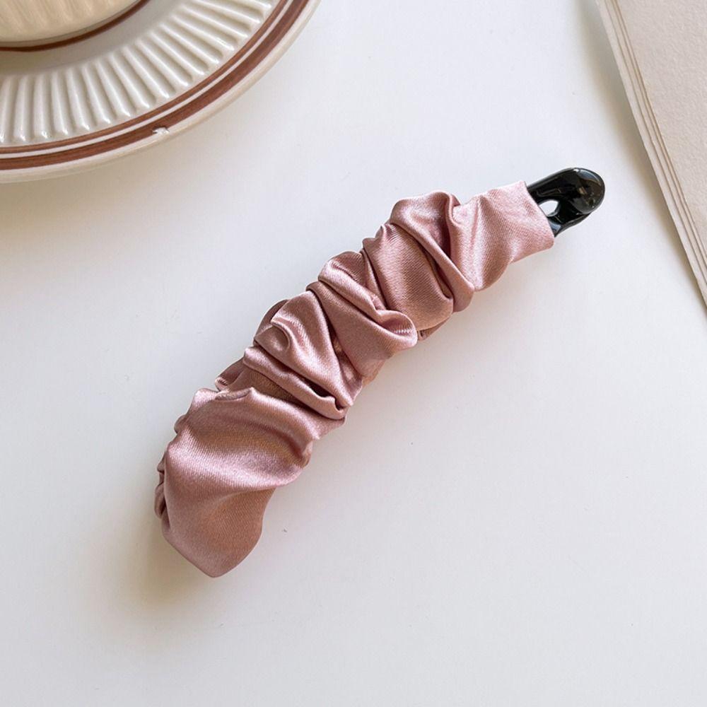 Hairpin Vertical Clip Korean Style Bowknot Hair Clip Cute Cloth Banana Clip  Women
