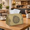 1pc Compass Tissue Box - Multi-functional Napkin Dispenser, Two Sizes Available Made of Durable Polyester, Decorated with Sepia Vintage, Suitable for
