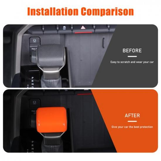 Orange Gangschaltungshebelabdeckung Zierleiste für Toyota Tundra/Sequoia 22-24/Tacoma 2024+