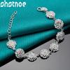 925 Silver 3pcs/lot Jewelry Set Rose Flower Pendant Chain Necklace Bracelet Earring Series For Woman Girl Wedding Party
