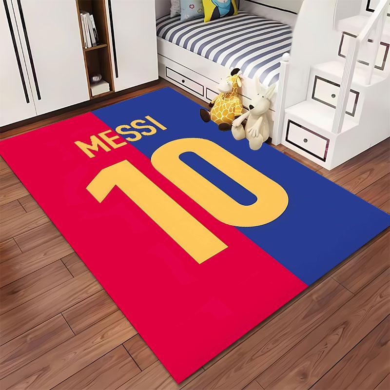 Red and Blue Messi 10 Carpet suitable as a non-slip mat for the living room or bedroom sofa