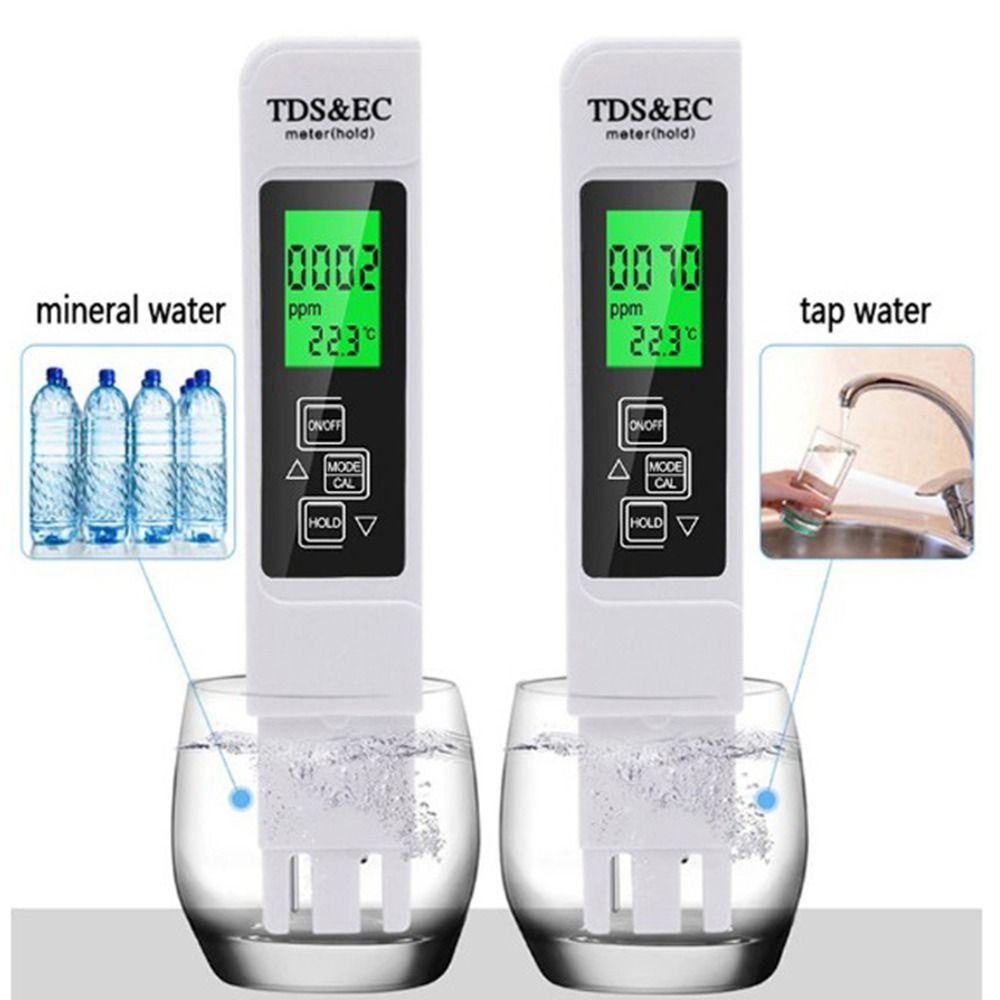 Large Backlit Screen TDS, EC & Temperature Meter Digital Water Testing Kits Drinking Water