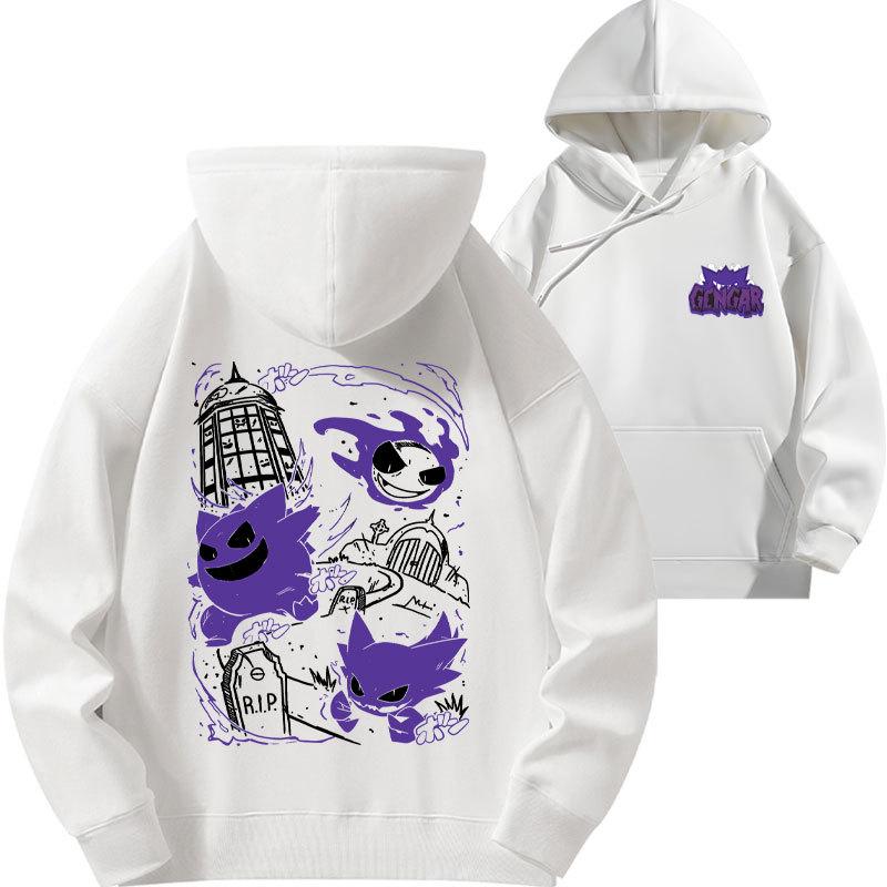 

Gengar Pokémon Anime Hoodie - Autumn/Winter Thickened Velvet Sweatshirt for Men & Women XXL