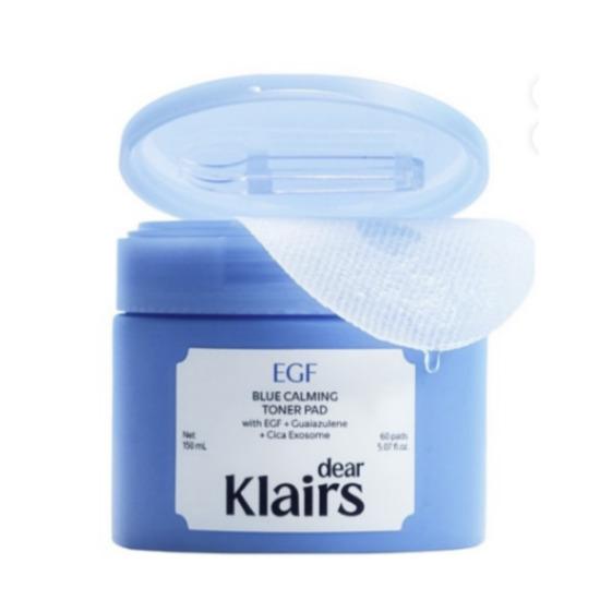 KLAIRS EGF Blue Calming Toner Pad Soothing Hydration Care 150ml 60pcs