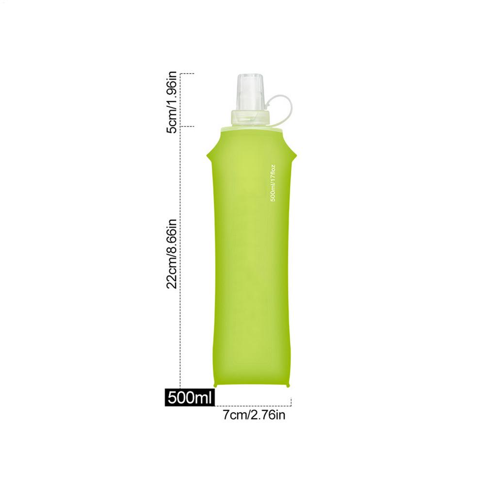 Portable Soft Water Bottle Outdoor Food-grade TPU Leak-Proof Hydration Folding Sport Water Bottle For Gym Hiking Camping cycling
