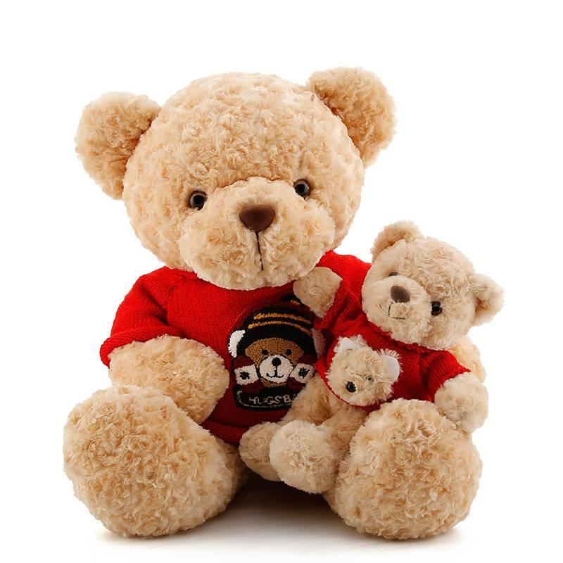 Bear Teddy Sweater Plush Toy Cartoon Stuffed Doll Decoration Kids Gifts Cute