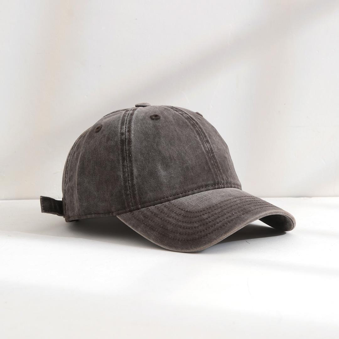 

Моющаяся женская бейсболка из денима дымчато-серого цвета нишевого дизайна – Мягкая, дышащая, ретро и трендовая Adjustable Size (54-60cm) кофейный