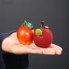 1pc Creative Tea Pet Ornaments Resin Color Changing Desk Decoration Fruit Model Sculpture Home Accessories Tea Table Crafts