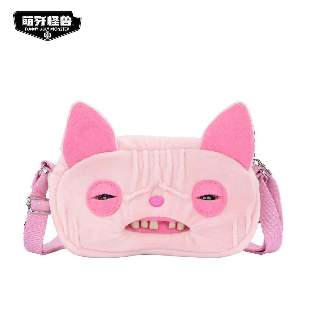 Mr Buttons Screech Black Monster Crossbody Bag Ugly Cute Doll Shoulder Bag Street Fashion Casual Wear Collectible Gift