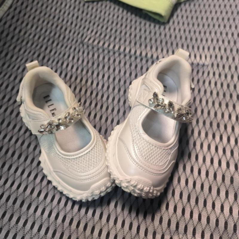 Girls' Breathable Sports Shoes Children's Mary Jane Shoes Lightweight Casual Shoes Fashionable Dad Shoes
