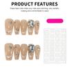 10Pcs SP-53 Crystal Rhinestone Cat Eye French False Nails
