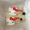 2Pcs Sanrio Hello Kitty Bear Hair Clips Girls Ornaments Anime Cartoon Bangs Clips Headdress Sweet Hairpin Hair Accessories Gift