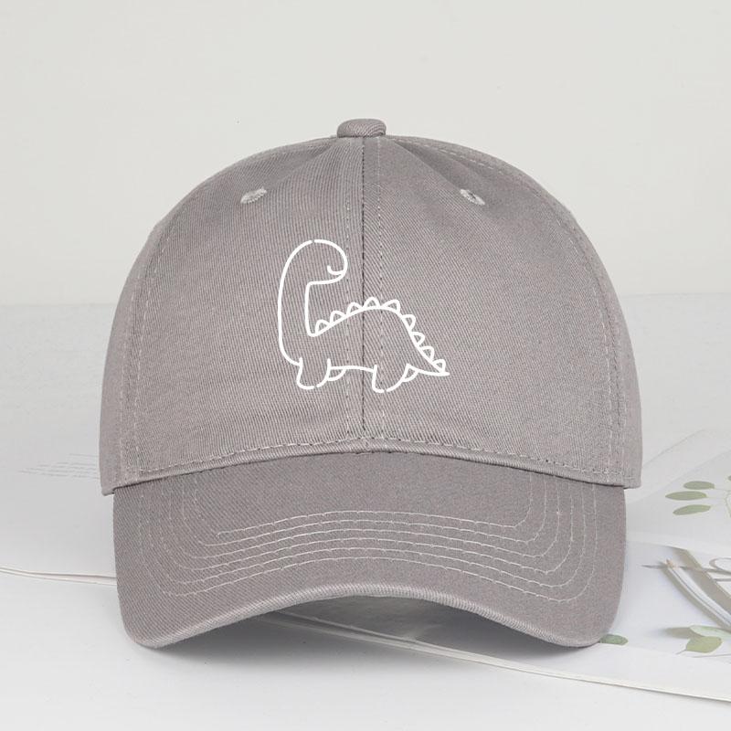 Cute Dinosaur Silhouette Print SoftPeak Baseball Cap Casual Streetwear Adjustable Unisex Sun Hat Perfect for Everyday Wear