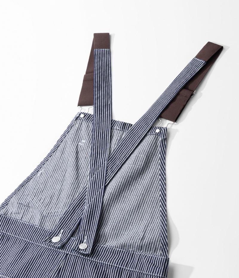 OKONKWO Railroad Stripe Work Overalls - Outdoor Canvas Jumpsuit
