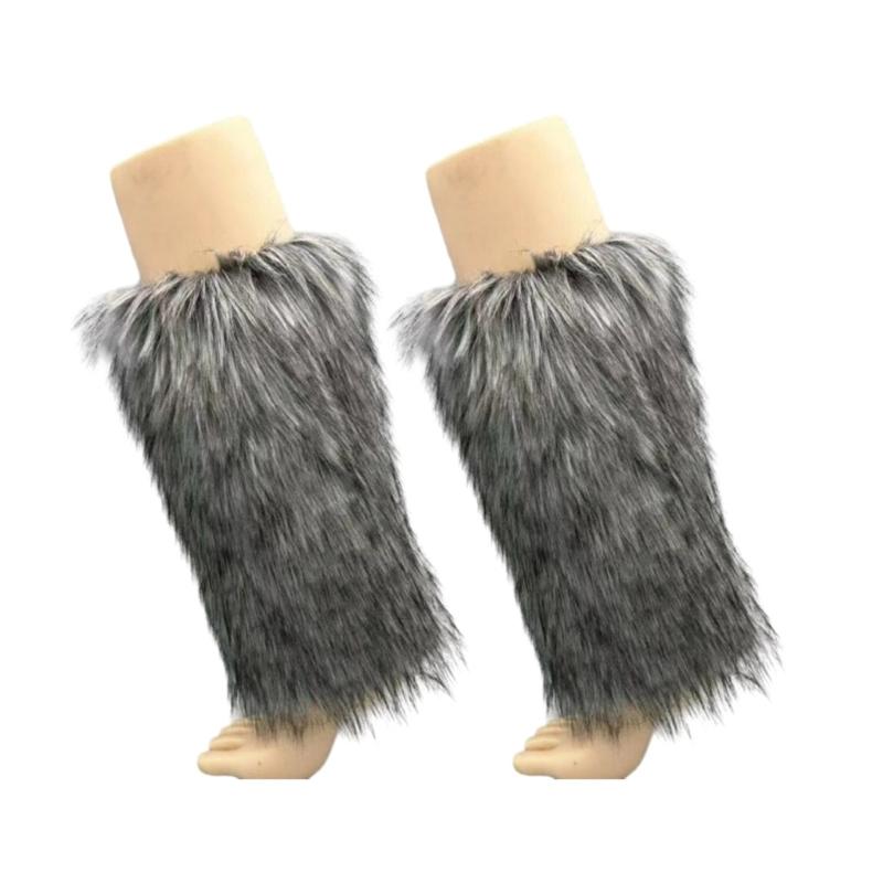 Faux Furs Leg Warmer,Y2K Warm Cozy Fuzzy Leg Warmer Boot Cuffs Cover for Womens