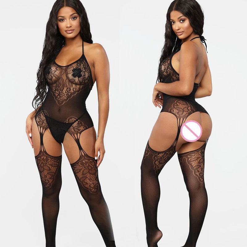 Body sexy a rete Caldi da Donna Calze a rete Body Lingerie Sexy Costumi Pornografici per Roleplay Jumpsuit Erotica Set Sessuale Esotico