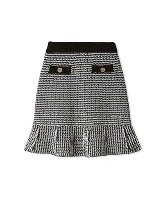 X Tweed Knit Skirt LWNS245092BLKF [LILYBROWN MARYQUANT]