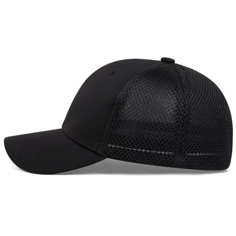 Hot Sale Unisex Baseball Solid Color Male Cap Slight Curved Brim Style Trucker Hat Casual Outdoor Breathable Cap Gorras Hombre