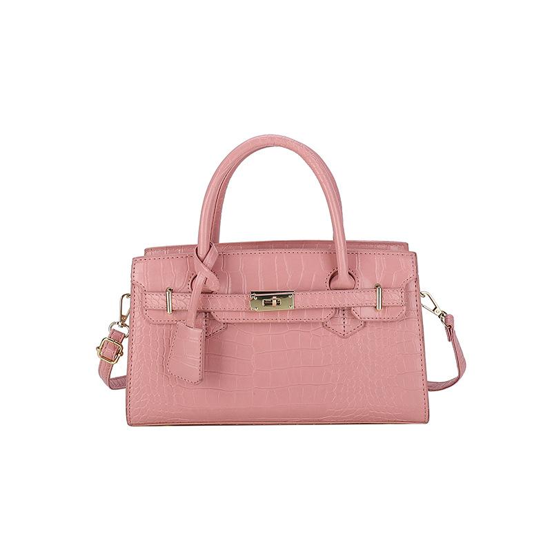 

Горячая Распродажа Модная Сумка Kelly из лакированной кожи с тиснением под крокодила, Роскошная, Универсальная, Портативная, Женская, Повседневная, Для поездок на работу, Универсальная сумка-мессенджер розовый