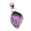 Natural Cloud Amethyst Gemstone 925 Solid Sterling Silver Gift Pendant 1.5" p4t80