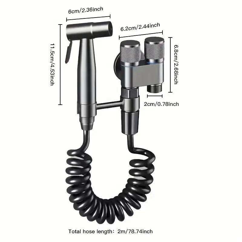 Modern Dual mop toilet cleaning faucet, wall mounted, dual outlet function water angle valve, non electric ceramic valve