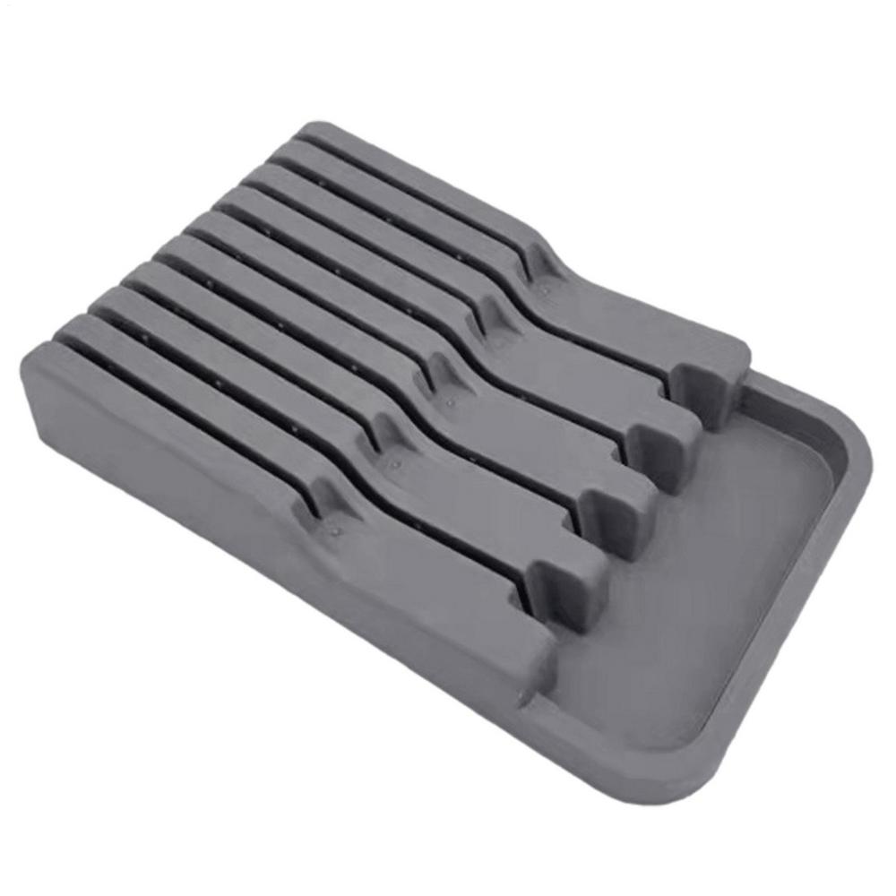 Knife Block Organizer In Drawer Steak Knife Insert Holder Storage for Kitchen Holds 9 Knives 2Tier Knives Cutlery Slot Organizer