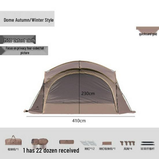 Bergkuppel Campingzelt: Großes Outdoor-Vordach für mehrere Gäste, ideal für Campingplätze und Selbstfahrer-Touren.