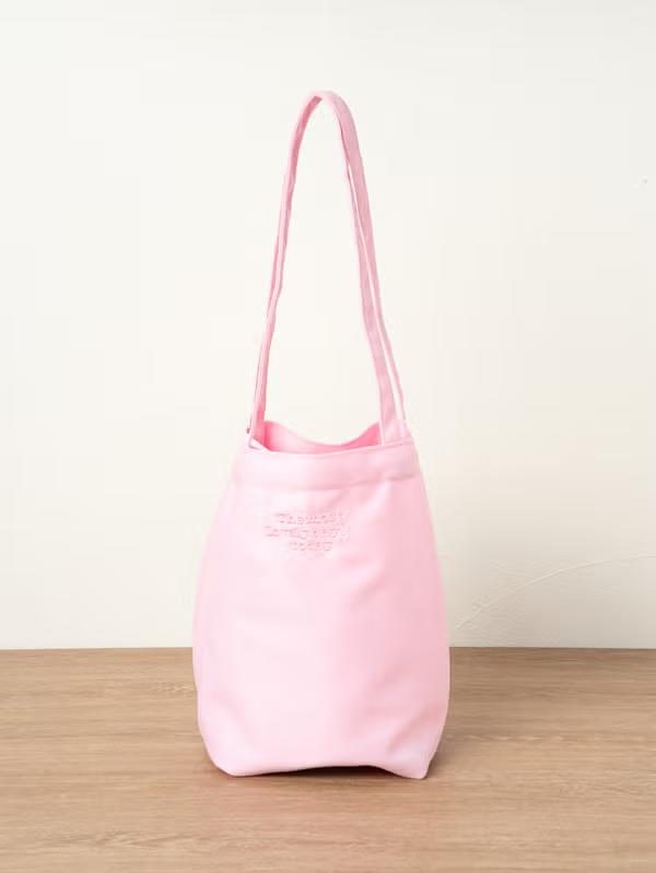 Daiso Embroidered Point Tote Bag (pink)