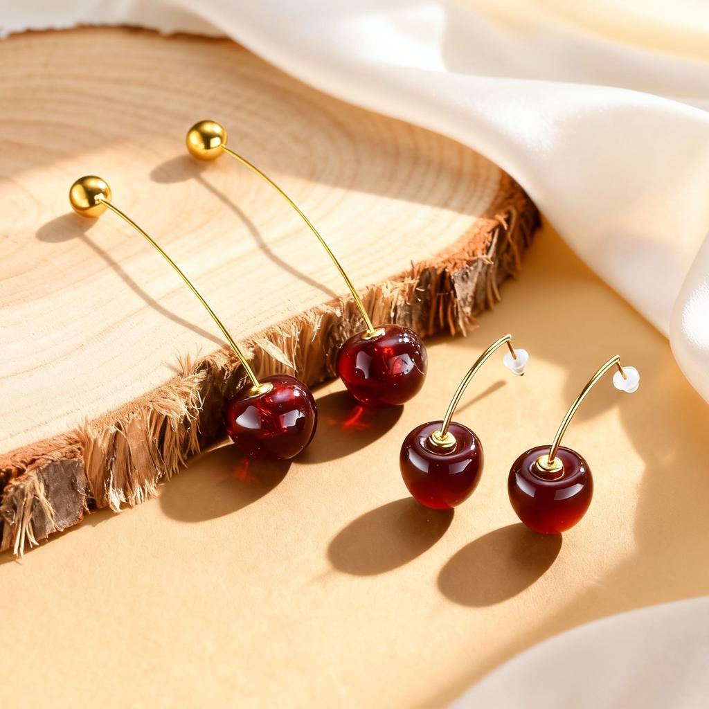 Sweet Cherry Earrings for Women Adorable Dangle Earrings Fruit Earrings Perfect Gift for Girls Charm Jewelry