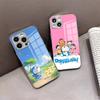 Cute C-Cartoon-D-DoraemonS Phone Case For IPhone 17 Pro Max 15 Pro 16 14 Plus 12 13 Mini 11 Pro Shockproof Electroplated Glass
