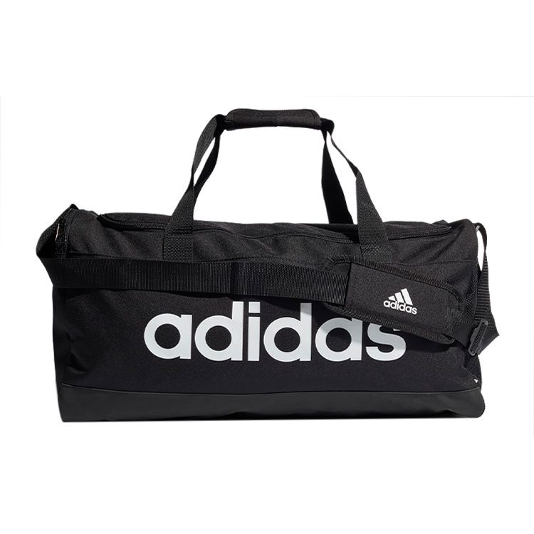Adidas Essential Large Capacity Adjustable Shoulder Strap Recyclable Polyester Handheld Shoulder Crossbody Travel Gym Bag Medium Unisex Bags GN2038 Black,Medium
