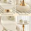 Light Luxury Small Coffee Table, Metal Top Sofa Side Table with Stable Anti-Tipping Base,Portable End Table for Home Cafe Office