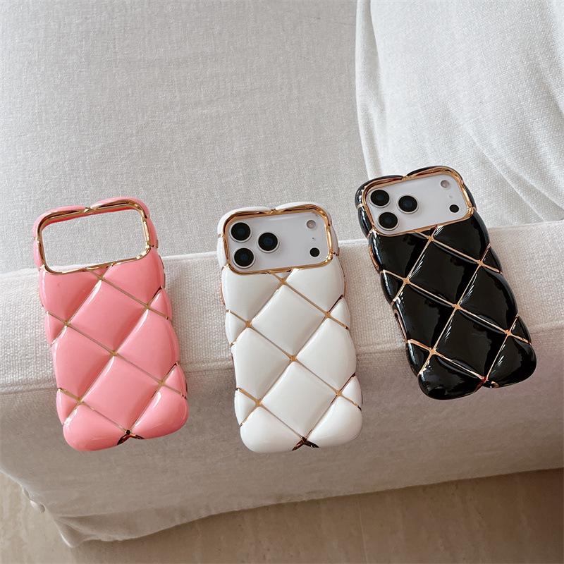 Electroplated 3D Diamond iPhone 11/12/13/14/15/16/17 ProMax Drop-Proof Case