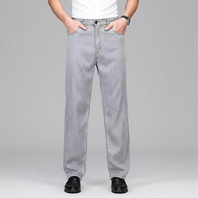 Men's Lyocell Blend Loose Fit Straight Leg Jeans