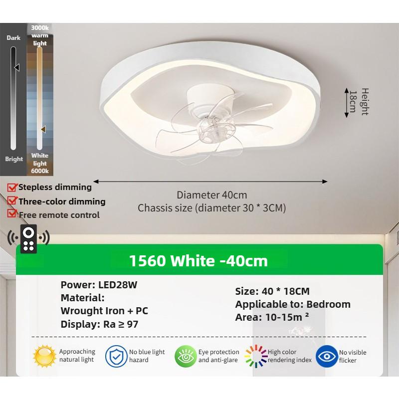 Japanese Style Moving Head Fan Light Simple Retro Bedroom Ceiling Light With Fan 6-speed Adjustable Children's Room Fan Lamp